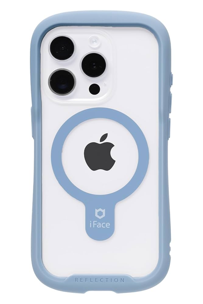 iPhone15 256GB ブルー bat91% 美品 iFace透明カバー HAMEE ［iPhone 15 Plus(6.7インチ)専用］iFace Reflection Neo